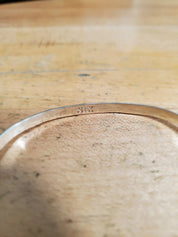 St Croix Hook Bracelet, 4mm Handmade Sterling Silver w/ Silver Wrap