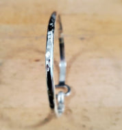 St Croix Hook Bracelet, 4mm Handmade Sterling Silver w/ Silver Wrap