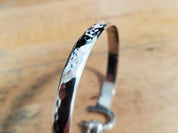 St Croix Hook Bracelet, 6mm Handmade Sterling Silver w/ 14k Gold Wrap