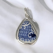 St Croix Chaney Pendant, Blue, in Sterling Silver